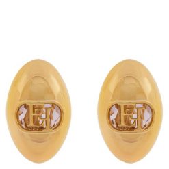 Klipsy Elisabetta Franchi. Żółte kolczyki Elisabetta Franchi, złote, z klipsem. Za 549.99 zł.