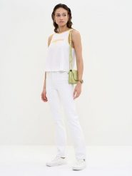 BIG STAR Top "Witalina" w kolorze białym rozmiar: M. Białe topy Big Star, m, bez wzorów, z bawełny, bez kołnierzyka, bez ramiączek. Za 39.99 zł.