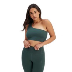 Biustonosz z jednym rękawem damski Girlfriend Collective Bianca. Zielone bielizna sportowa GIRLFRIEND COLLECTIVE, xl, bez wzorów. Za 234.00 zł.