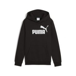 Młodzieżowa polarowa bluza z kapturem ESS z logo No. 1 PUMA Black. Czarna bluzy Puma, m, bez wzorów, z dżerseju, z kapturem. Za 159.00 zł.