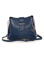 Mia Tomazzi Skórzana torebka "Cipria" w kolorze granatowym - 21 x 17 x 10 cm rozmiar: onesize. Niebieskie torby na ramię Mia Tomazzi, bez wzorów, z materiału, na ramię, bez dodatków. Za 208.99 zł.