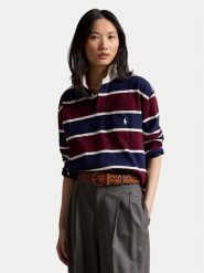 Polo Ralph Lauren Polo 211B17775001 Bordowy Oversize. Czerwone koszulki polo Polo Ralph Lauren, xl, bez wzorów, z bawełny, bez kołnierzyka, bez ramiączek. Za 859.99 zł.
