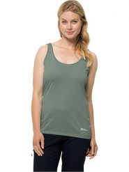 Jack Wolfskin Top funkcyjny "Pack & Go" w kolorze oliwkowym rozmiar: S. Zielone topy Jack Wolfskin, s, bez wzorów, z materiału, bez kołnierzyka, bez ramiączek. Za 79.45 zł.