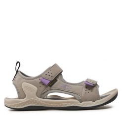 Sandały Keen. Szare sandały Keen, bez wzorów, sportowe, bez obcasa, bez zapięcia. Za 279.99 zł.