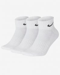 Skarpety Unisex Nike U NK V CUSH ANKLE- 3P VALUE. Białe skarpety Nike, bez wzorów, z bawełny. Za 54.99 zł.