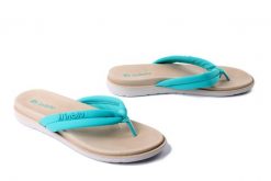 INBLU SF-04 094 lazurowy, klapki damskie. Zielone klapki Inblu, bez wzorów, z materiału, bez obcasa, na płaskiej podeszwie. Za 58.79 zł.
