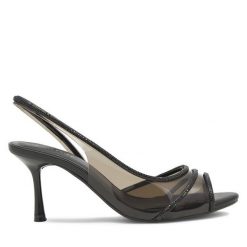 Sandały Jenny Fairy. Czarne sandały Jenny Fairy, bez wzorów, bez obcasa, na szpilce, bez zapięcia. Za 129.99 zł.