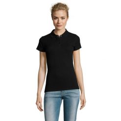 Damska Koszulka Polo Perfect. Czarne koszulki polo SOL'S, s, bez wzorów, bez kołnierzyka, bez ramiączek. Za 87.99 zł.