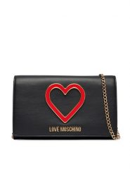 LOVE MOSCHINO Torebka JC4295PP0PK1300A Czarny. Czarne kopertówki Love Moschino, bez wzorów, ze skóry, bez dodatków. Za 789.99 zł.