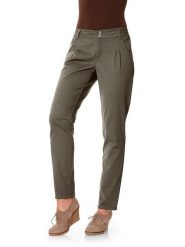 Heine Spodnie chino w kolorze khaki rozmiar: 50. Brązowe spodnie materiałowe Heine, bez wzorów. Za 132.05 zł.