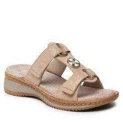 Klapki Ara. Brązowe klapki Ara, bez wzorów, bez obcasa. Za 329.99 zł.