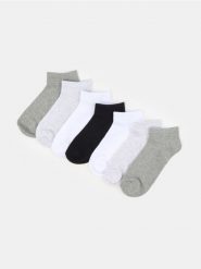 Skarpetki 7 pack - szary. Szare skarpety Sinsay, bez wzorów. Za 17.99 zł.