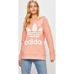 Adidas Originals - Bluza. Czerwone bluzy Adidas Originals, s, bez wzorów, z bawełny, z kapturem. W wyprzedaży za 219.90 zł.