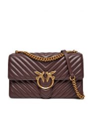 PINKO Torebka Love One Classic Dc AI 24-25 PLTT 100941 A0GK Bordowy. Czerwone listonoszki Pinko, bez wzorów, ze skóry, bez dodatków. Za 1,699.00 zł.