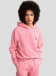 BIG STAR Bluza w kolorze jasnoróżowym rozmiar: S. Różowe bluzy Big Star, s, bez wzorów, z bawełny, z kapturem. Za 118.84 zł.
