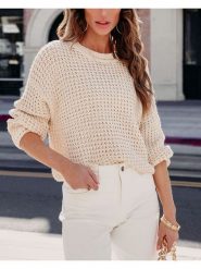 Milan Kiss Sweter w kolorze beżowym rozmiar: XL. Brązowe swetry Milan Kiss, xl, bez wzorów, bez ramiączek. Za 146.28 zł.