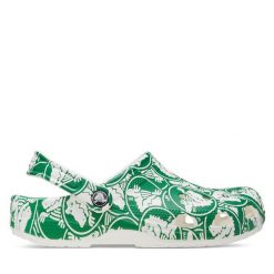 Klapki Crocs. Zielone klapki Crocs, bez wzorów, bez obcasa. Za 179.99 zł.