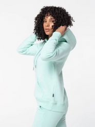 Basiclo Bluza w kolorze turkusowym rozmiar: M. Niebieskie bluzy Basiclo, m, bez wzorów, z kapturem. Za 132.36 zł.