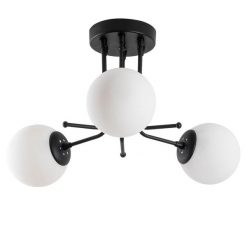SELSEY Lampa sufitowa Murrayana x3 czarno-biała. Białe szorty SELSEY, bez wzorów. Za 549.00 zł.