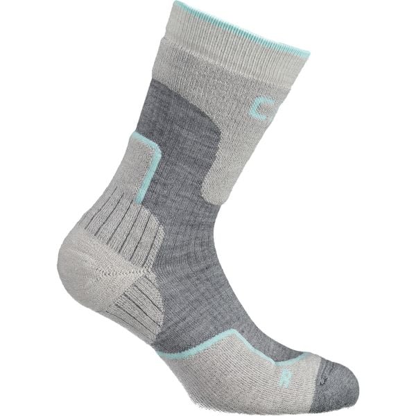 Skarpety trekkingowe CMP WOOL MID. Szare skarpety CMP, bez wzorów, z elastanu. Za 99.99 zł.