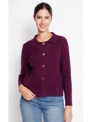 William de Faye Kurtka koszulowa w kolorze fioletowym rozmiar: 42. Różowe swetry William de Faye, bez wzorów, bez ramiączek. Za 130.99 zł.