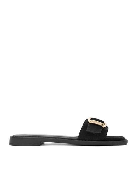 Beverly Hills Polo Club Klapki EO-WI16-ALYSHA-01 Czarny. Czarne klapki Beverly Hills Polo Club, bez wzorów, ze skóry, bez obcasa. Za 147.99 zł.