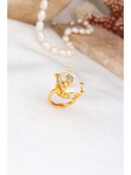 Pierres delicates Pierścionek w kolorze białym z perłą rozmiar: onesize. Białe pierścionki Pierres delicates, z perłą, z mosiądzu. Za 100.52 zł.