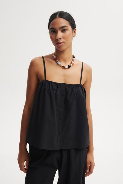 TOP PILAR CZARNY S - Flawless. Czarne topy Flawless, s, bez wzorów, bez kołnierzyka, bez ramiączek. Za 297.00 zł.