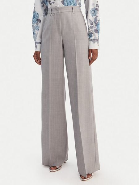 Marella Spodnie materiałowe Giunchi 2613131101 Szary Straight Fit. Szare spodnie materiałowe Marella, bez wzorów, z materiału. Za 719.99 zł.