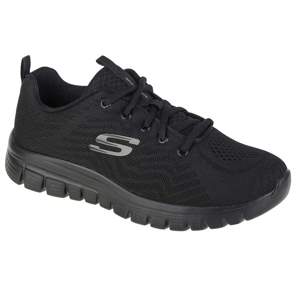 Buty sportowe Sneakersy damskie, Skechers Graceful-Get Connected. Czarne obuwie sportowe Skechers, z gumy, bez zapięcia, trekkingowe. Za 199.99 zł.