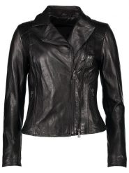 Bugatti Skórzana kurtka w kolorze czarnym rozmiar: 42. Czarne kurtki Bugatti, bez wzorów, ze skóry, bez kaptura. Za 889.95 zł.