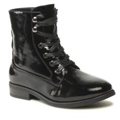 Trzewiki Jenny Fairy. Czarne botki Jenny Fairy, bez wzorów, bez obcasa, na płaskiej podeszwie, bez zapięcia. Za 169.99 zł.