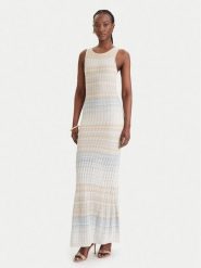 Guess Sukienka dzianinowa W6GKAT Z0936 Beżowy Regular Fit. Brązowe sukienki Guess, l, z aplikacjami, z dzianiny, bez kołnierzyka, bez ramiączek. Za 799.99 zł.