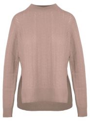 Malo Optimum Sweter w kolorze szaroróżowym rozmiar: L. Różowe swetry Malo Optimum, l, bez wzorów, z kaszmiru, bez ramiączek. Za 339.37 zł.