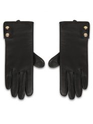 LAUREN RALPH LAUREN Rękawiczki 454833083001 Czarny. Czarne rękawiczki Lauren Ralph Lauren, bez wzorów, ze skóry. Za 419.99 zł.