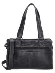 Micmacbags Skórzana torebka w kolorze czarnym - 28 x 19 x 10 cm rozmiar: onesize. Czarne torby na ramię Micmacbags, bez wzorów, z materiału, na ramię, bez dodatków. Za 295.99 zł.