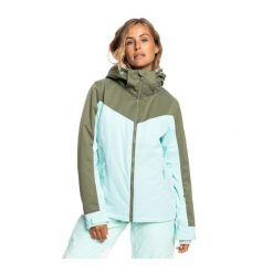 Kurtka narciarska damska Roxy Free Jet Block. Zielone kurtki narciarskie Roxy, xl, bez wzorów, z poliesteru, bez kaptura, narciarskie. Za 441.00 zł.