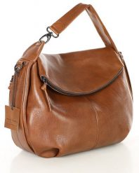 Shopperka skórzana MARCO MAZZINI c. camel R76b. Brązowe shopper bez wzorów, ze skóry, bez dodatków. Za 1,044.05 zł.
