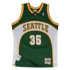 Koszulka NBA Seattle Supersonics Kevin Durant Swingman 2007/08. Zielone bluzki Mitchell & Ness, bez wzorów, sportowe, bez kołnierzyka, bez ramiączek. W wyprzedaży za 402.00 zł.