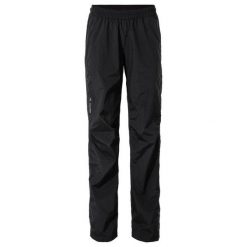 Zippowane spodnie przeciwdeszczowe dla kobiet do jazdy na rowerze VAUDE Yaras IV. Czarne spodnie dresowe Vaude, bez wzorów. Za 678.25 zł.