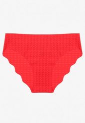 Czerwone Majtki Figi z Bezszwowym Wykończeniem Liliarira. Czerwone figi Born2be, l, bez wzorów. Za 4.99 zł.