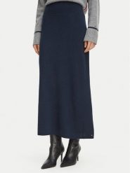 Tommy Hilfiger Spódnica trapezowa WW0WW51969 Granatowy A-Line Fit. Niebieskie spódnice TOMMY HILFIGER, xs, bez wzorów, z wełny, trapezowe. Za 699.99 zł.