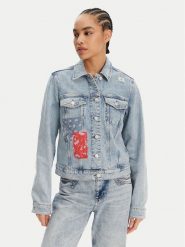 Tommy Jeans Kurtka jeansowa Classic DW0DW20116 Niebieski Regular Fit. Niebieskie kurtki Tommy Jeans, xxl, bez wzorów, z bawełny, bez kaptura. Za 399.99 zł.