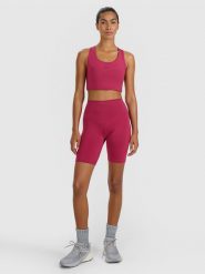 4F Legginsy kolarki treningowe damskie - czerwone M. Czerwone legginsy 4f, m, bez wzorów, z dzianiny, z podwyższonym stanem, krótkie. Za 99.99 zł.