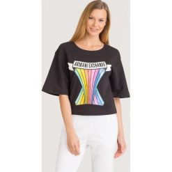 BLUZA Armani Exchange. Czarne bluzy Armani Exchange, l, bez wzorów, z bawełny, bez kaptura. Za 221.40 zł.