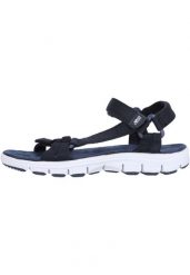 Sandały damskie Cruz Bernao Lite. Niebieskie sandały CRUZ, bez wzorów, z materiału, eleganckie, bez obcasa, bez zapięcia. Za 249.75 zł.