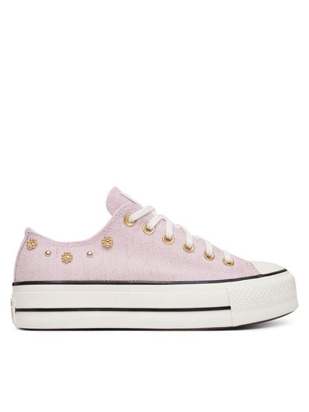 Converse Trampki Chuck Taylor All Star Lift Platform Heathered Glam A17595C Różowy. Czerwone trampki Converse, bez wzorów, z materiału, bez zapięcia. Za 318.99 zł.