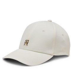 Czapka z daszkiem Tommy Hilfiger. Brązowe czapki TOMMY HILFIGER, bez wzorów. Za 159.99 zł.