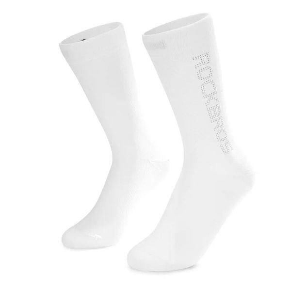 Skarpety rowerowe odblaskowe unisex antybakteryjne. Białe skarpety ROCKBROS, bez wzorów, z elastanu. Za 43.60 zł.