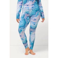 Damskie Funkcyjne legginsy narciarskie wzór marmurkowy z recyklingu. Niebieskie legginsy Ulla Popken, plus size, bez wzorów, z elastanu. Za 225.99 zł.